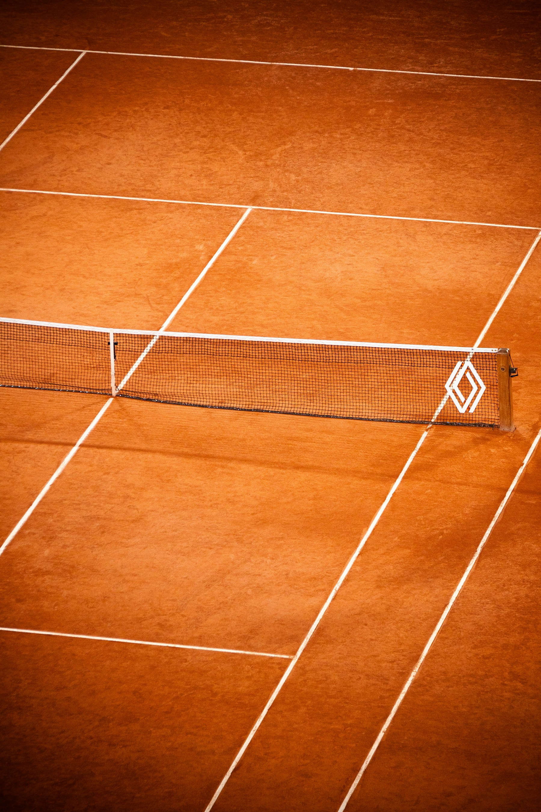 The clay court at Roland-Garros in Paris